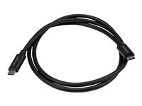 StarTech.com USB-C-kabel - M/M - 1 m - USB 3.1 (10 Gbps) - USB-IF-certifierad - USB-kabel - 24 pin USB-C (hane) till 24 pin USB-C (hane) - USB 3.1 - 1 m - svart - för P/N: HB31C2A2CME, HB31C3A1CME, M2E1BRU31C, PEXUSB311AC3, SV211HDUC, SV221HUC4K USB31CC1M