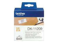 Brother DK-11209 - Svart på vitt - 800 adresslappar - för Brother QL-1050, 1060, 1110, 500, 550, 560, 570, 580, 600, 650, 700, 710, 720, 820 DK11209