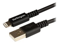 StarTech.com 3 m USB till Lightning-kabel - Lång iPhone/iPad/iPod-laddningskabel - Lightning till USB-kabel - Apple MFi-certifierad - Svart - Lightning-kabel - Lightning hane till USB hane - 3 m - svart - för P/N: BOX4CABLE USBLT3MB