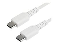 StarTech.com 2 m USB-C-kabel -&nbsp;vit - USB-kabel - 24 pin USB-C (hane) rak till 24 pin USB-C (hane) rak - Thunderbolt 3 / USB 2.0 - 2 m - vit RUSB2CC2MW