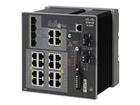 Cisco Industrial Ethernet 4000 Series - Switch - Administrerad - 16 x 10/100 + 4 x kombinations-Gigabit SFP - DIN-skenmonterbar - DC power - TAA-kompatibel IE-4000-16T4G-E