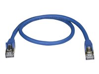 StarTech.com Cat6a Ethernet-kabel - skärmad (STP) - 0,5 m, blå - Patch-kabel - RJ-45 (hane) till RJ-45 (hane) - 50 cm - STP - CAT 6a - hakfri - blå 6ASPAT50CMBL