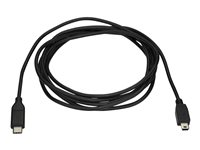 StarTech.com USB C to Mini USB Cable - 6 ft / 2m - M/M - USB 2.0 - Mini USB Cord - USB C to Mini B Cable - USB Type C to Mini USB (USB2CMB2M) - USB-kabel - 24 pin USB-C (hane) till mini-USB typ B (hane) - Thunderbolt 3 / USB 2.0 - 2 m - svart USB2CMB2M