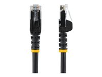 StarTech.com 2m CAT6 Ethernet Cable, 10 Gigabit Snagless RJ45 650MHz 100W PoE Patch Cord, CAT 6 10GbE UTP Network Cable w/Strain Relief, Black, Fluke Tested/Wiring is UL Certified/TIA - Category 6 - 24AWG (N6PATC2MBK) - Patch-kabel - RJ-45 (hane) till RJ-45 (hane) - 2 m - UTP - CAT 6 - formpressad, hakfri - svart N6PATC2MBK