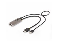 StarTech.com HDMI to DisplayPort Adapter, 8K 60Hz, Active Video Converter - Adapterkabel - HDMI hane till DisplayPort hona - 30 cm - rymdgrå - 8K60Hz stöd, aktiv, Enkelriktad 148B-HDMI-DP-8K