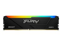 Kingston FURY Beast RGB - DDR4 - modul - 16 GB - DIMM 288-pin - 3733 MT/s / PC4-29800 - CL19 - 1.35 V - ej buffrad - icke ECC - svart KF437C19BB12A/16