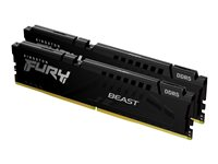 Kingston FURY Beast - DDR5 - sats - 32 GB: 2 x 16 GB - DIMM 288-pin - 5600 MT/s / PC5-44800 - CL36 - 1.25 V - ej buffrad - on-die ECC - svart KF556C36BBEK2-32
