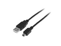 StarTech.com 1m Mini USB 2.0 Cable A to Mini B M/M - USB-kabel - USB (hane) till mini-USB typ B (hane) - USB 2.0 - 1 m - svart USB2HABM1M