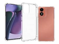 Insmat Impact - Baksidesskydd för mobiltelefon - termoplastisk polyuretan (TPU), polykarbonat - klar - för Motorola Moto G04 650-1241