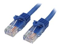 StarTech.com Cat5e patchkabel med hakfria RJ45-kontakter - 30 cm, blå - Patch-kabel - RJ-45 (hane) till RJ-45 (hane) - 0.3 m - UTP - CAT 5e - hakfri - blå - för P/N: DKT30CHVCM, DKT30CHVGPD, DKT30CHVPD2 RJ45PATCH1