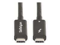 StarTech.com 6ft (2m) Active Thunderbolt 4 Cable, 40Gbps, 100W PD, 4K/8K, Intel Certified, Compatible w/Thunderbolt 3/USB 3.2/DisplayPort (A40G2MB-TB4-CABLE) - USB-kabel - 24 pin USB-C (hane) till 24 pin USB-C (hane) - USB 3.2 Gen 2 / USB4 / Thunderbolt 3 / Thunderbolt 4 / DisplayPort 1.4a - 2 m - aktiv, USB-strömförsörjning (100W), upp till 40 Gbps dataöverföringshastighet, 8K60Hz stöd, 4K60Hz stöd - svart A40G2MB-TB4-CABLE
