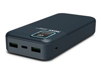 PORT Connect Enduring - Strömförsörjningsbank - 20000 mAh - 74 Wh - 2.1 A - QC - 2 utdatakontakter (2 x USB) - på kabel: USB-A 907002