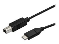 StarTech.com USB C to USB B Printer Cable - 1.6 ft / 0.5m - USB C Printer Cable - USB C to USB B Cable - USB Type C to Type B (USB2CB50CM) - USB-kabel - USB-C (hane) till USB typ B (hane) - Thunderbolt 3 / USB 2.0 - 50 cm - svart USB2CB50CM