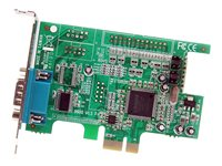 StarTech.com PCI Express RS232 seriell kortadapter med 1 port - PCIe RS232 seriellt värdkontrollerkort - PCIe till seriell DB9 - 16550 UART - Expansionskort i lågprofil - Windows och Linux - Seriell adapter - PCIe låg profil - RS-232 PEX1S553LP
