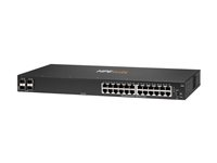 HPE Aruba Networking CX 6000 24p 10M/100M/1G 4p SFP 1G Switch - Switch - Administrerad - 24 x 10/100/1000 + 4 x gigabit SFP (upplänk) - sida till sida luftflöde - rackmonterbar, väggmonterbar - BTO R8N88B#ABB