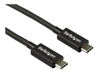 StarTech.com 2.6ft (80cm) Thunderbolt 3 Cable, 40Gbps, 100W PD, 4K/5K Video, Thunderbolt-Certified, Compatible w/ TB4/USB 3.2/DisplayPort - Thunderbolt-kabel - 24 pin USB-C (hane) till 24 pin USB-C (hane) - Thunderbolt 3 / USB / DisplayPort - 80 cm - stöd för 4K, stöd för 5K - svart - för P/N: PEXUSB321C TBLT34MM80CM