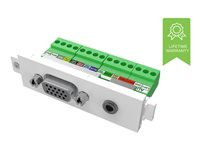 VISION TechConnect 3 VGA+3.5mm module - Modulkontaktplatta med insnäppsfästen - HD-15, minihörlurskontakt, stereo 3,5 mm TC3 VGAF3.5MM