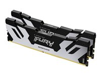 Kingston FURY Renegade - DDR5 - sats - 32 GB: 2 x 16 GB - DIMM 288-pin - 8000 MT/s / PC5-64000 - CL38 - 1.1 V - ej buffrad - on-die ECC - svart med silver KF580C38RSK2-32