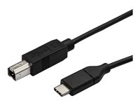 StarTech.com USB-C till USB-B-skrivarkabel - M/M - 3 m - USB 2.0 - USB-kabel - USB-C (hane) rak till USB typ B (hane) rak - Thunderbolt 3 / USB 2.0 - 3 m - svart - för P/N: SV231DHU34K6, SV231HU34K6, SV231QDPU34K, SV431HU34K6 USB2CB3M
