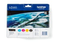 Brother LC985VALBP - 4-pack - svart, gul, cyan, magenta - original - blister - bläckpatron - för Brother DCP-J140W, DCP-J315W, DCP-J515W, MFC-J220, MFC-J265W, MFC-J410, MFC-J415W LC985VALBP