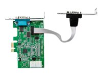 StarTech.com 2-portars PCI Express RS232-seriellt adapterkort - PCIe RS232-seriellt värdstyrenhetskort - PCIe till seriell DB9 - 16950 UART - Expansionskort med låg profil - Windows & Linux - Seriell adapter - PCIe låg profil - RS-232 x 2 PEX2S953LP