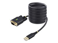 StarTech.com 10ft (3m) USB to Serial Adapter Cable, Interchangeable DB9 Screws/Nuts, COM Retention, USB-A to DB9 RS232, FTDI IC, Level-4 ESD Protection, Windows/macOS/ChromeOS/Linux - Rugged TPE Construction (1P10FFC-USB-SERIAL) - USB / seriell kabel - USB (hane) till DB-9 (hane) - 3 m - svart 1P10FFC-USB-SERIAL
