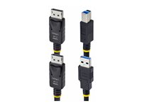StarTech.com 10ft (3m) DisplayPort and USB 5Gbps KVM Cable - Tangentbords-/video-/muskabel - DisplayPort, USB typ A (hane) till DisplayPort, USB Type B (hane) - 3 m - 4K60Hz stöd, HDR10-stöd - svart DU12210-KVM-CABLE