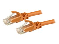 StarTech.com 7.5m CAT6 Ethernet Cable, 10 Gigabit Snagless RJ45 650MHz 100W PoE Patch Cord, CAT 6 10GbE UTP Network Cable w/Strain Relief, Orange, Fluke Tested/Wiring is UL Certified/TIA - Category 6 - 24AWG (N6PATC750CMOR) - Patch-kabel - RJ-45 (hane) till RJ-45 (hane) - 7.5 m - UTP - CAT 6 - hakfri - orange N6PATC750CMOR