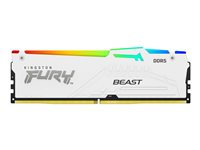 Kingston FURY Beast RGB - DDR5 - modul - 16 GB - DIMM 288-pin - 6800 MHz / PC5-54400 - CL34 - 1.4 V - ej buffrad - on-die ECC - vit KF568C34BWEA-16