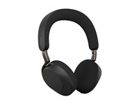 Jabra Evolve3 75 UC - Headset - på örat - Bluetooth - trådlös - aktiv brusradering - USB-C via Bluetooth-adapter - ljudisolerande - svart - med trådlös laddningsplatta - UC-certifierad 37599-989-889