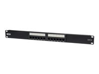 Eaton Tripp Lite Series 12-Port Cat6 Cat5 Patch Panel 568B 110 Punch Down Rackmount RJ45 1URM TAA - Patch-panel - CAT 6 - 1U - 19" - 12 portar N252-012