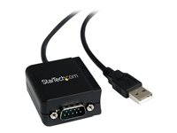 StarTech.com FTDI USB till seriell RS232-kabeladapter med 1 port och COM-retention - Seriell adapter - USB - RS-232 - svart ICUSB2321F