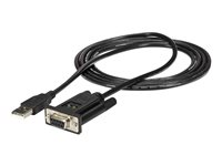 StarTech.com USB till nollmodem RS232 DB9 seriell DCE-kabeladapter med 1 port och FTDI - Seriell adapter - USB 2.0 - RS-232 - svart ICUSB232FTN