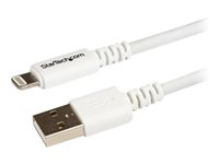 StarTech.com 3 m USB till Lightning-kabel - Lång iPhone/iPad/iPod-laddningskabel - Lightning till USB-kabel - Apple MFi-certifierad - Vit - Lightning-kabel - Lightning hane till USB hane - 3 m - vit - för P/N: KITBXAVHDPEU, KITBXAVHDPNA, KITBXAVHDPUK, KITBXDOCKPEU, KITBXDOCKPUK, KITBZDOCK USBLT3MW
