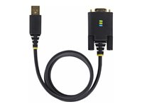 StarTech.com 3ft (1m) USB to Null Modem Serial Adapter Cable, Interchangeable DB9 Screws/Nuts, COM Retention, USB-A to RS232, FTDI, Level-4 ESD Protection, Windows/macOS/ChromeOS/Linux - Rugged TPE Construction (1P3FFCNB-USB-SERIAL) - USB / seriell kabel - USB (hane) till DB-9 (hane) - 1 m - svart 1P3FFCNB-USB-SERIAL