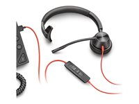 Poly Blackwire 3310-M - Blackwire 3300 series - headset - på örat - kabelansluten - USB-C, 3,5 mm kontakt - svart - Certifierad för Microsoft-teams 760Q7AA