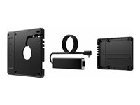 Compulocks Universal Tablet Magnetic Tilting Stand 8" Plus Hub - Ställ - för surfplatta - universell - svart - bänk TCDP01VHBMM01H01