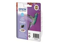 Epson T0805 - 7.4 ml - ljus cyan - original - blister - bläckpatron - för Stylus Photo P50, PX650, PX660, PX700, PX710, PX720, PX730, PX800, PX810, PX820, PX830 C13T08054011