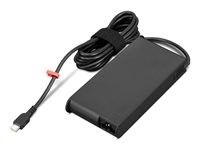 Lenovo ThinkPad Mobile Workstation Slim - USB-C strömadapter - GaN - AC 100-240 V - 180 Watt - Europa - svart 4X21U28835