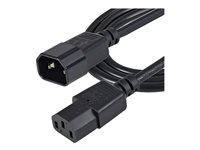 StarTech.com 1 m strömförlängningskabel, C14 till C13, 10 A 125 V, 18AWG, förlängningskabel för datorer, IEC-320-C14 till IEC-320-C13 AC-förlängningskabel för strömförsörjning, UL-listad - Förlängningskabel för ström - power IEC 60320 C13 till IEC 60320 C14 - 1 m - svart PXT1001M