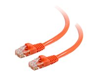 C2G Cat5e Booted Unshielded (UTP) Network Patch Cable - Patch-kabel - RJ-45 (hane) till RJ-45 (hane) - 50 cm - UTP - CAT 5e - formpressad, hakfri, tvinnad - orange 83602