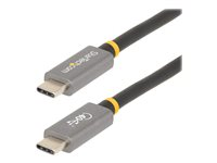 StarTech.com 3ft (1m) USB4 Cable, USB-IF Certified USB-C Cable, 40 Gbps, USB Type-C Data Transfer Cable, 100W Power Delivery, 8K 60Hz, Compatible w/Thunderbolt 4/3/USB 3.2 - USB C to C cable (CC1M-40G-USB-CABLE) - USB-kabel - 24 pin USB-C (hane) till 24 pin USB-C (hane) - USB 2.0 / USB 3.1 / USB 3.2 / USB4 / Thunderbolt 3 / Thunderbolt 4 - 1 m - stöd för 4K, stöd för 8K, USB-strömförsörjning (100W), upp till 40 Gbps dataöverföringshastighet - svart CC1M-40G-USB-CABLE