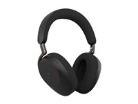 Jabra Evolve3 85 MS - Headset - fullstorlek - Bluetooth - trådlös, kabelansluten - aktiv brusradering - 3,5 mm kontakt, USB-C via Bluetooth-adapter - ljudisolerande - svart - Certifierad för Microsoft-teams 38599-999-899