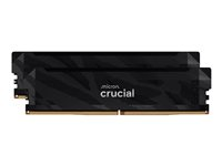 Crucial Pro OC - DDR5 - sats - 32 GB: 2 x 16 GB - DIMM 288-pin - 6400 MT/s / PC5-51200 - CL32 - 1.35 V - ej buffrad - matt stålsvart CP2K16G64C32U5B
