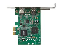 StarTech.com 2-Port PCI Express FireWire-kort - PCIe FireWire 1394a-adapter - FireWire-adapter - PCIe låg profil - FireWire x 2 - grön - TAA-kompatibel PEX1394A2V2