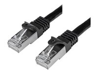 StarTech.com Cat6-patchkabel - skärmad (SFTP) - 3 m, svart - Patch-kabel - RJ-45 (hane) till RJ-45 (hane) - 3 m - SFTP - CAT 6 - formpressad, hakfri - svart N6SPAT3MBK