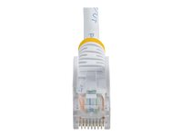 StarTech.com Cat5e patchkabel med hakfria RJ45-kontakter – 2 m, vit - Patch-kabel - RJ-45 (hane) till RJ-45 (hane) - 2 m - UTP - CAT 5e - formpressad, hakfri - vit 45PAT2MWH