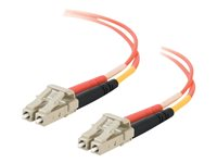 C2G Low-Smoke Zero-Halogen - Patch-kabel - LC multiläge (hane) till LC multiläge (hane) - 10 m - 10 m - fiberoptisk - 50/125 mikron - orange 85340