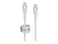Belkin BoostCharge - USB-kabel - 24 pin USB-C (hane) till 24 pin USB-C (hane) - 1 m - vit CAB011BT1MWH