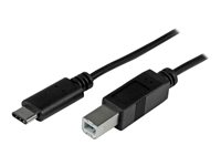 StarTech.com USB 2.0 USB-C till USB-B-kabel - 1 m - USB-kabel - USB-C (hane) till USB typ B (hane) - USB 2.0 - 1 m - svart - för P/N: HB30A3A1CFB, HB30A3A1CSFS, HB30C3A1CFB, HB30C3A1CFS USB2CB1M